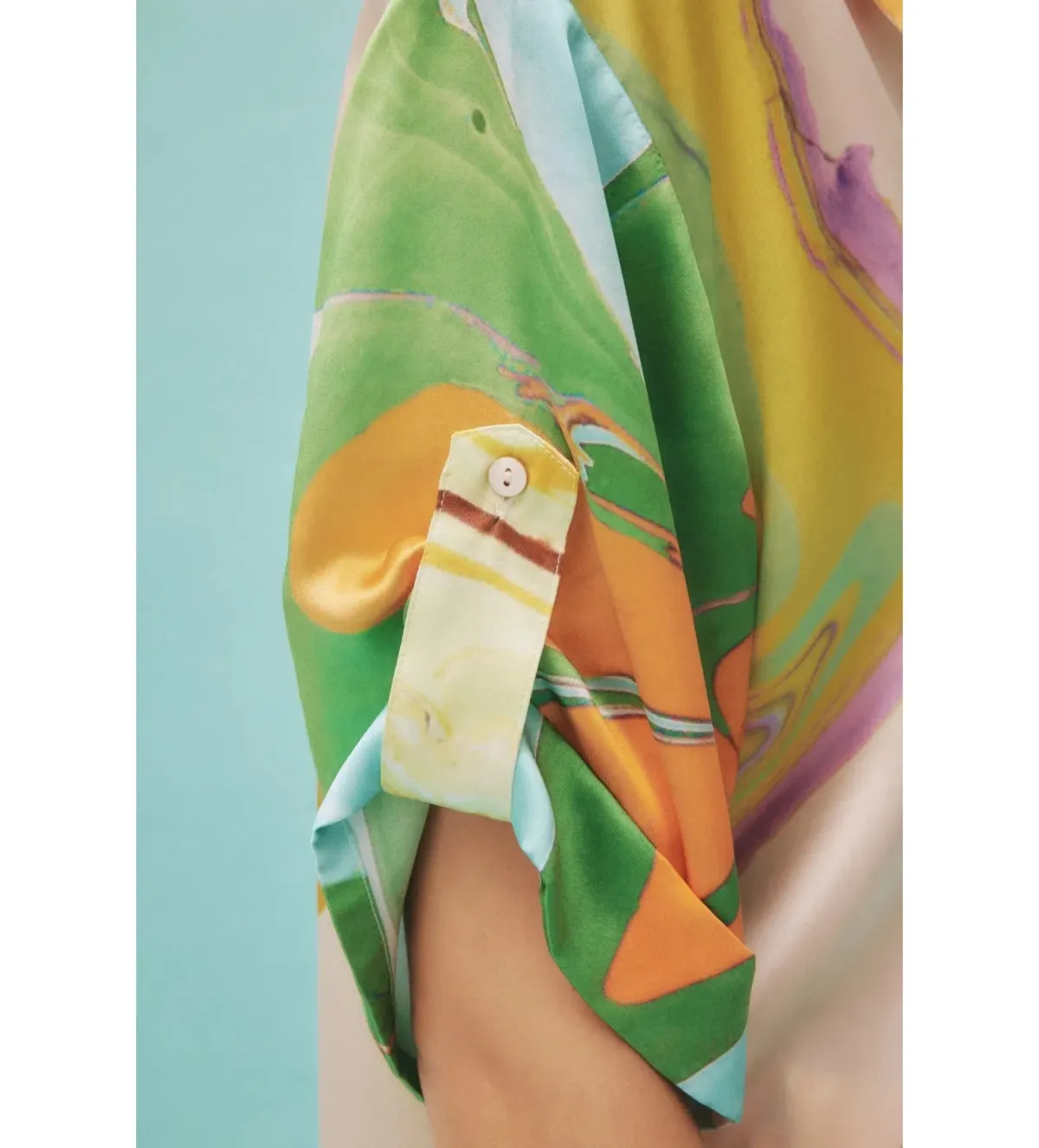 Alemais Luca Silk Shirt and Short Set Multi Size 16 - Image 5