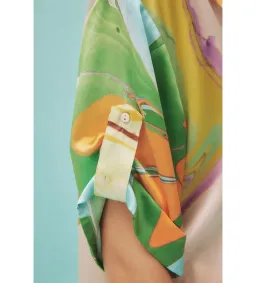 Alemais Luca Silk Shirt and Short Set Multi Size 16 for rent on The Volte - image 5