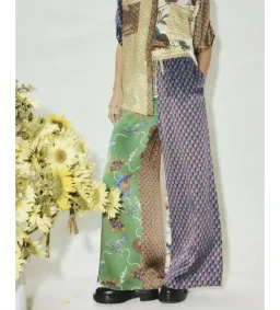 Alemais Birdie Spliced Silk Shirt and Pants Set Multi Print Size 14 for rent on The Volte - image 6