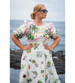 Alemais Sunset Midi Dress Print Size 16 for rent on The Volte - image 2