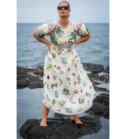 Alemais Sunset Midi Dress Print Size 16 for rent on The Volte - image 4