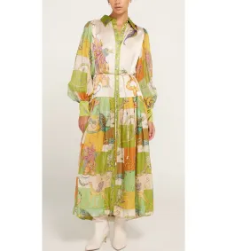 Alemais Jerome Silk Midi Dress Multi/Print Size 14 for rent on The Volte - image 1