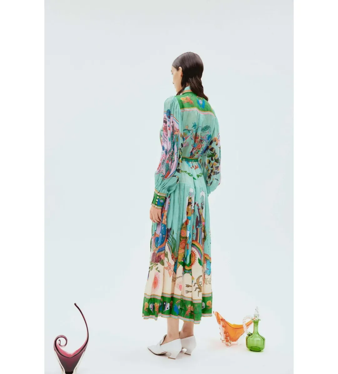 Alemais Evergreen Shirtdress Print Size 16 for rent on The Volte - main image