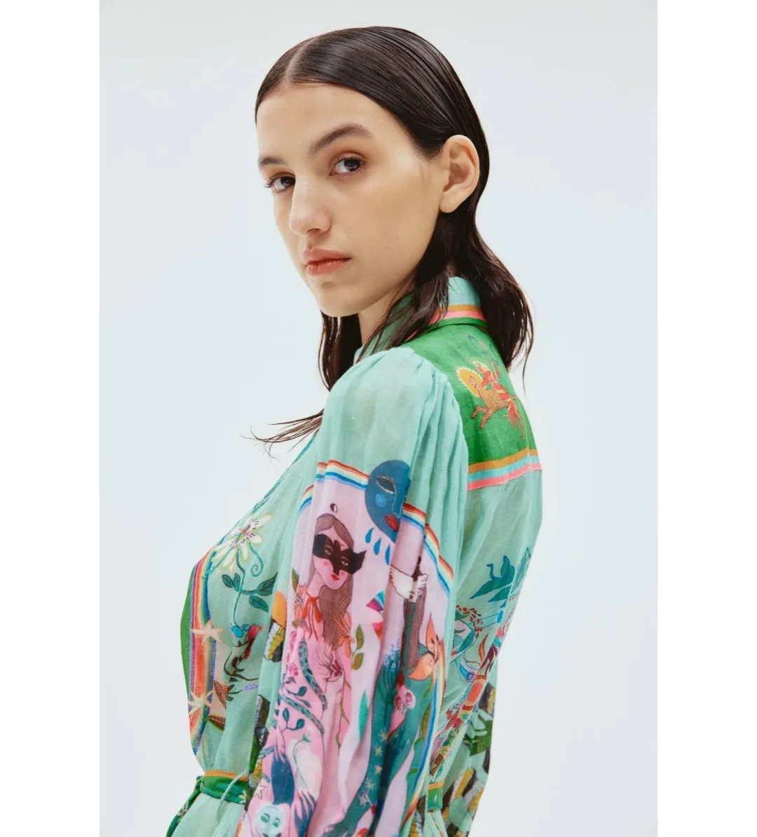 Alemais Evergreen Shirtdress Print Size 16 for rent on The Volte - main image