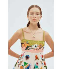 Alemais Evergreen Sundress Print Size 16 for rent on The Volte - image 2