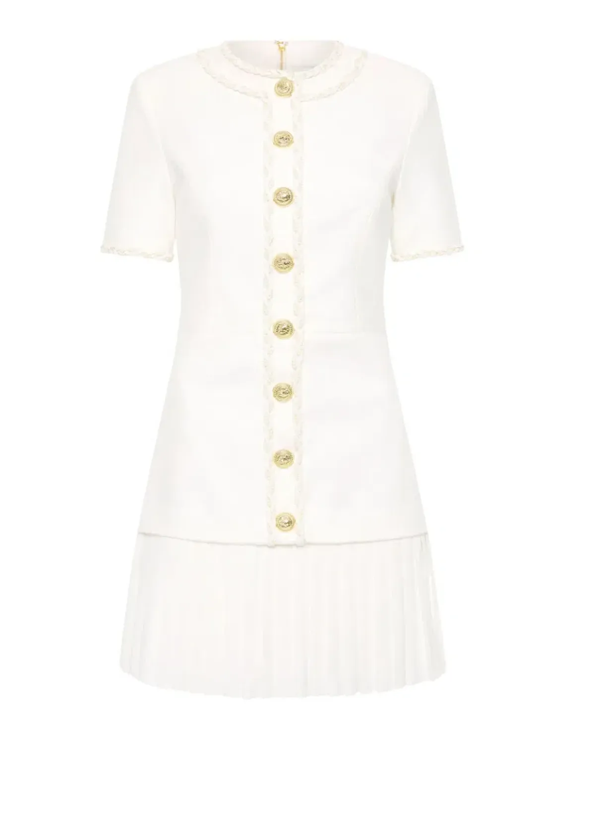 Rebecca Vallance Clarisse Button Mini Dress AU 8 - Image 5