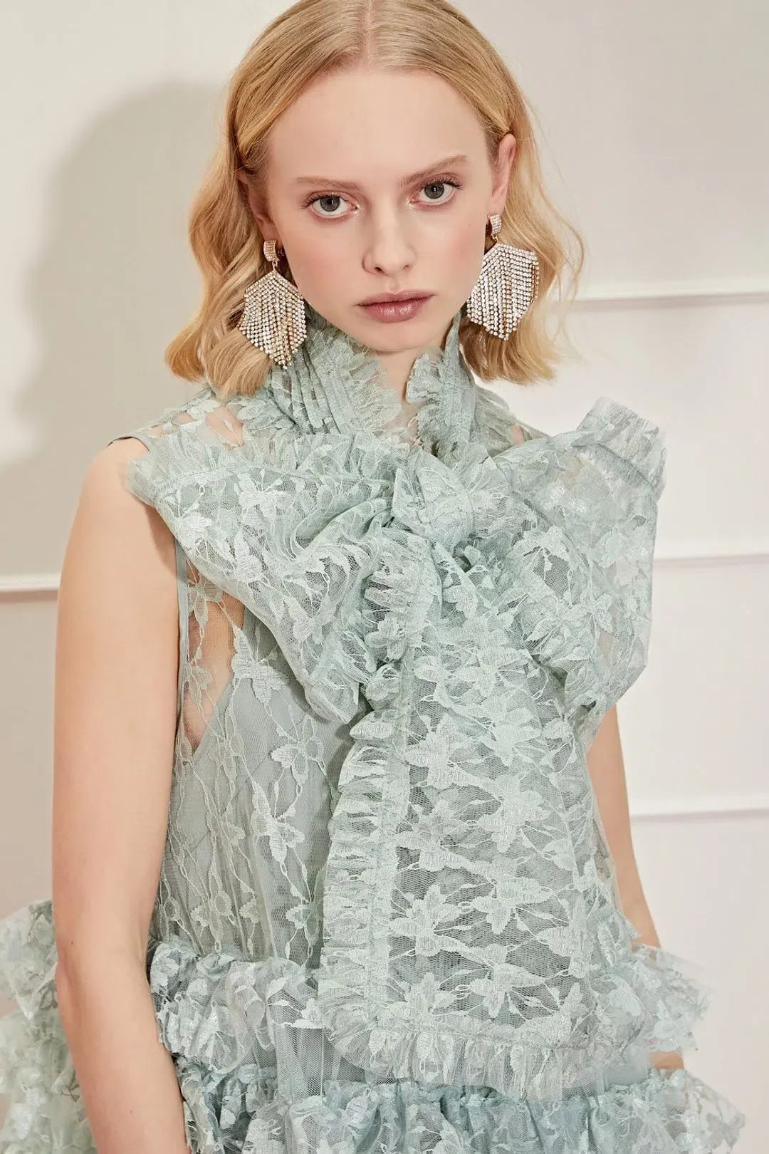 Sister Jane Dream Like A Butterfly Ruffle Maxi Dress Green Size S / Au 8 for rent on The Volte - main image