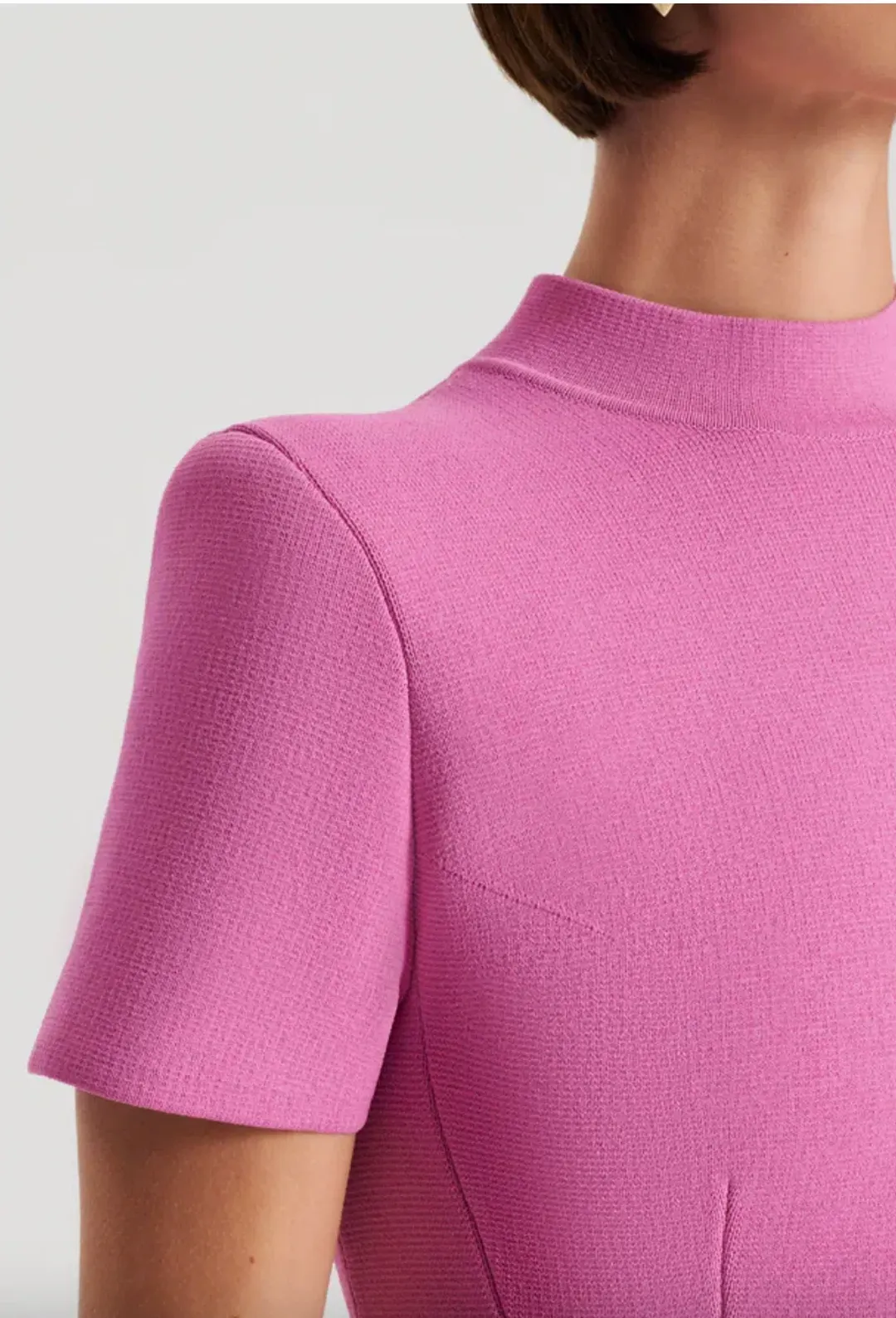 Scanlan Theodore Crepe Knit Peplum Dress AU 8 for rent on The Volte - main image