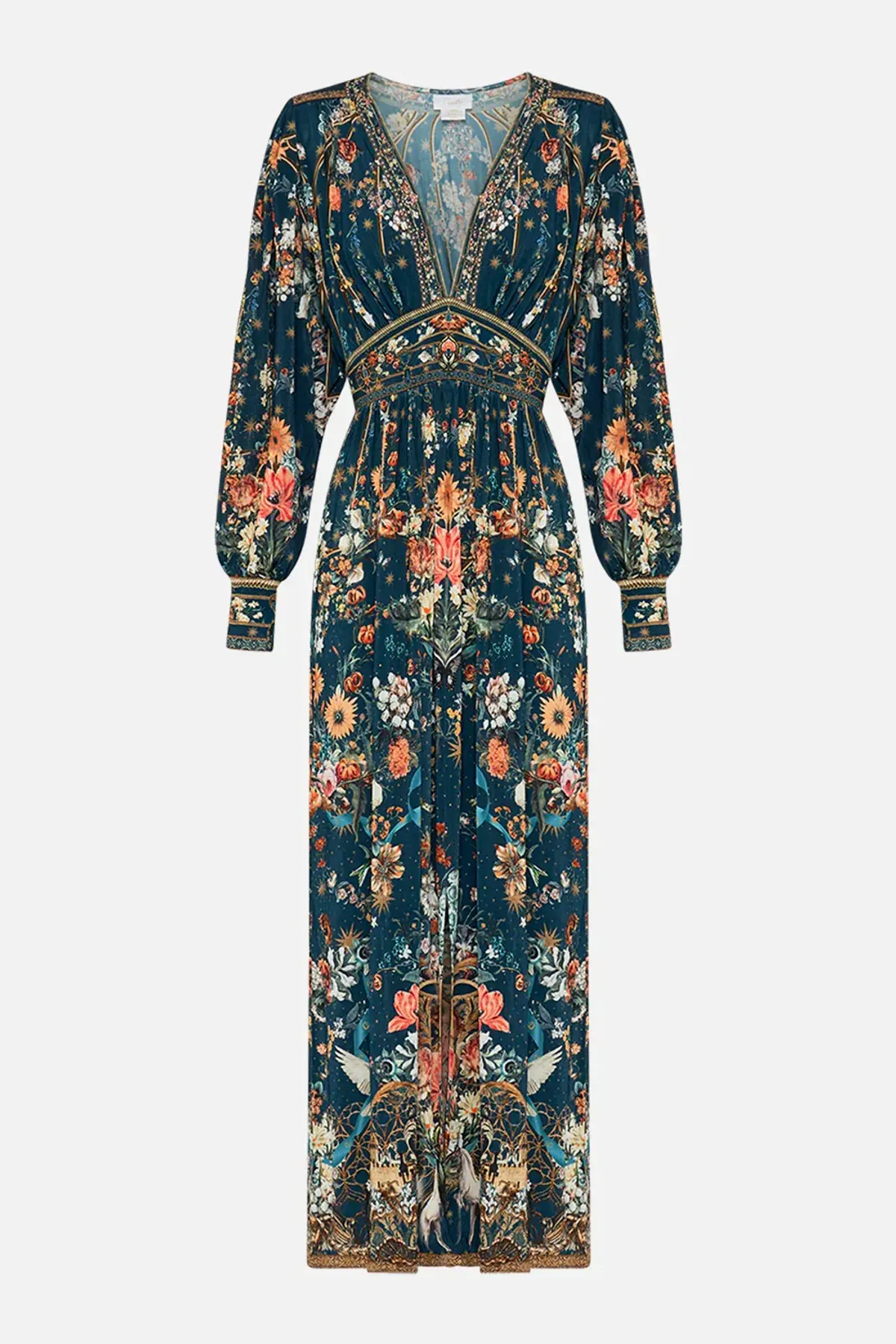 Camilla V Neck Waisted Jersey Dress AU 10 - Image 3