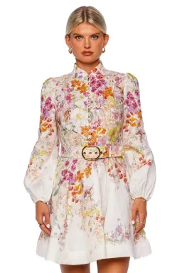 Zimmermann Natura Buttoned Floral Mini Dress Size 2 / AU 12 for rent on The Volte - image 1
