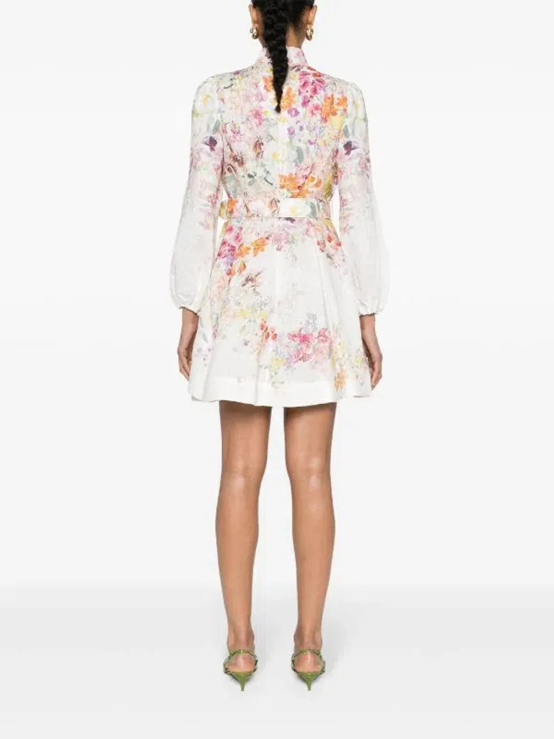 Zimmermann Natura Buttoned Floral Mini Dress Size 2 / AU 12 for rent on The Volte - main image