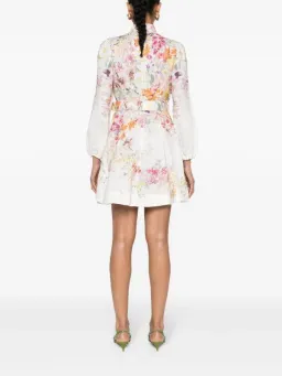 Zimmermann Natura Buttoned Floral Mini Dress Size 2 / AU 12 for rent on The Volte - image 3