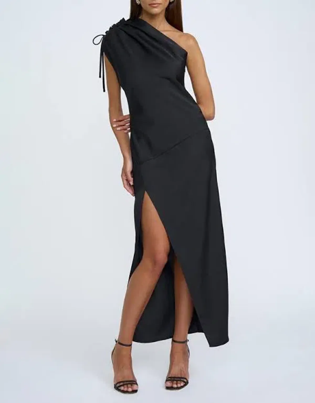 By Johnny One Shoulder Jasmine Dress Black Size 6 - Image 1