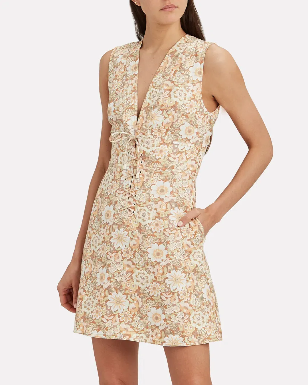 Zimmermann Zippy Lace Mini Dress Floral Size 1/Au 10 for rent on The Volte - main image
