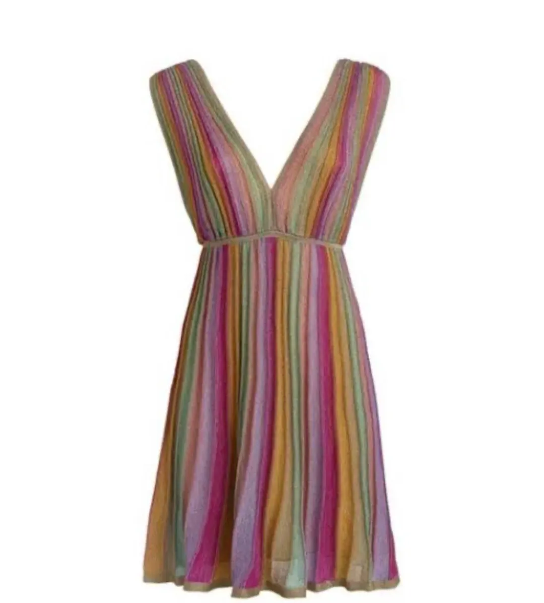 Missoni Rainbow Crochet Metallic Knit Size AU 10 for rent on The Volte - main image