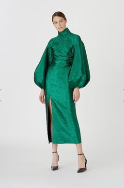 Camilla & Marc ‘Gesa’ Metallic Dress Emerald Green Size 10 for rent on The Volte - image 2