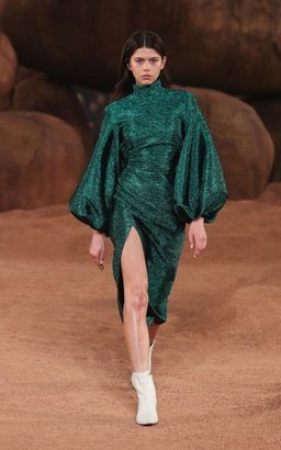 Camilla & Marc ‘Gesa’ Metallic Dress Emerald Green Size 10 for rent on The Volte - image 5