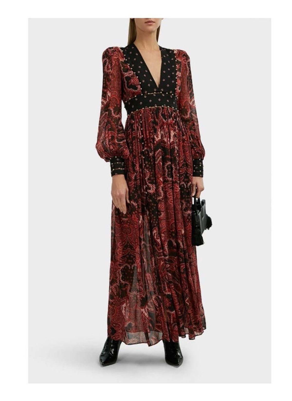 Thurley ‘Dina’ V Neck Crepe Maxi Dress - size 8 - Image 2