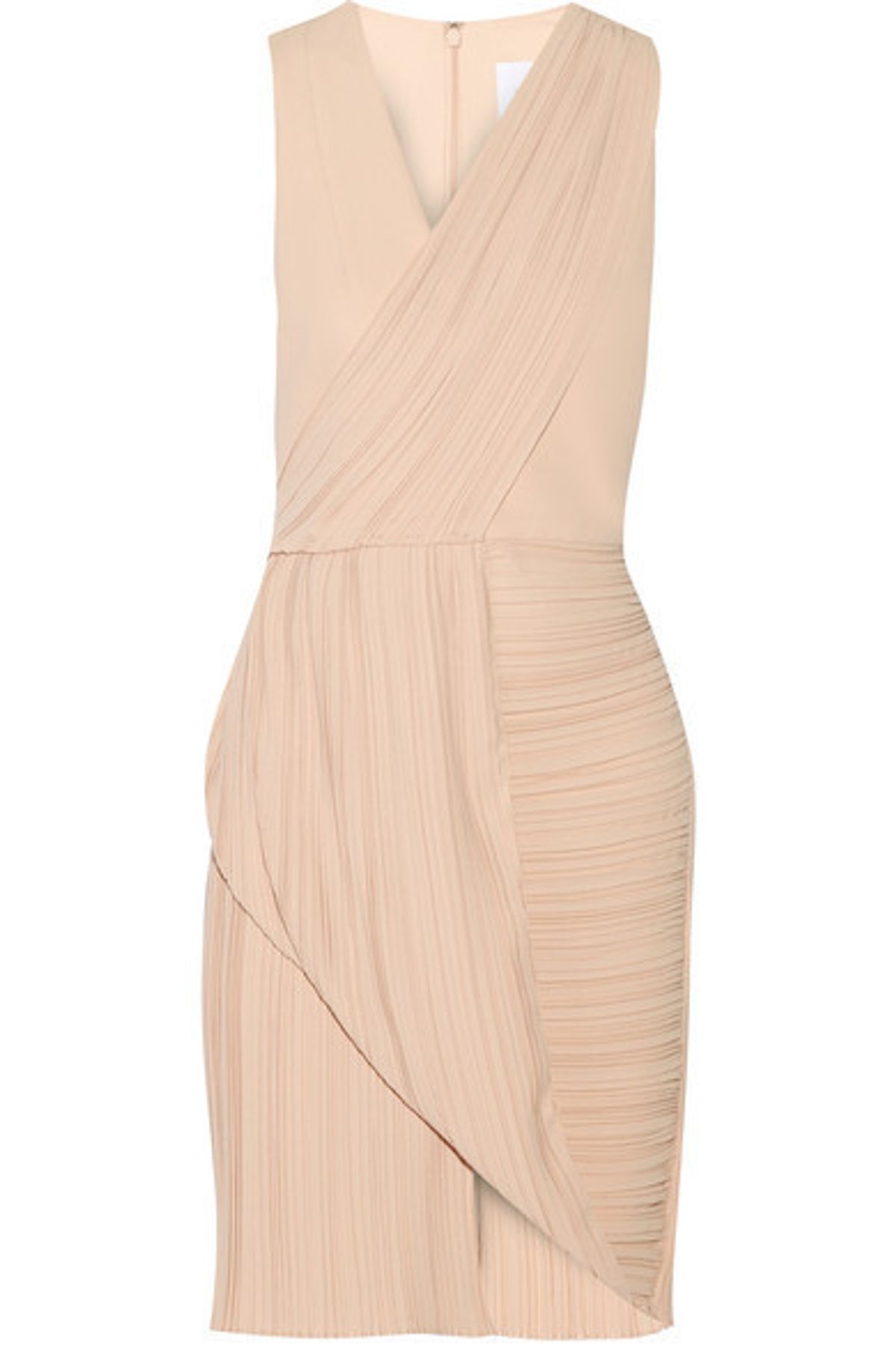 Dion Lee Wrap Effect Plisse Crepe Dress Nude Size 6 - Image 3