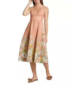 Zimmermann Matchmaker Picnic Dress / Buff Coral Midi Size 0 / AU 8 for rent on The Volte - image 1