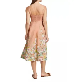 Zimmermann Matchmaker Picnic Dress / Buff Coral Midi Size 0 / AU 8 for rent on The Volte - image 2