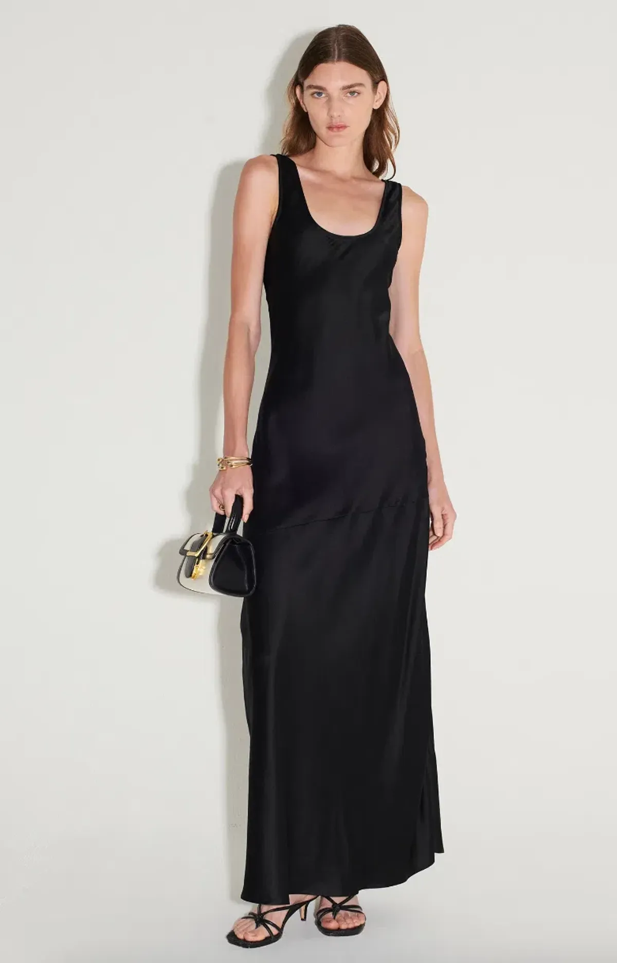 Hansen and Gretel Patricia Bias Cut Dress Black Size 12 - Image 1