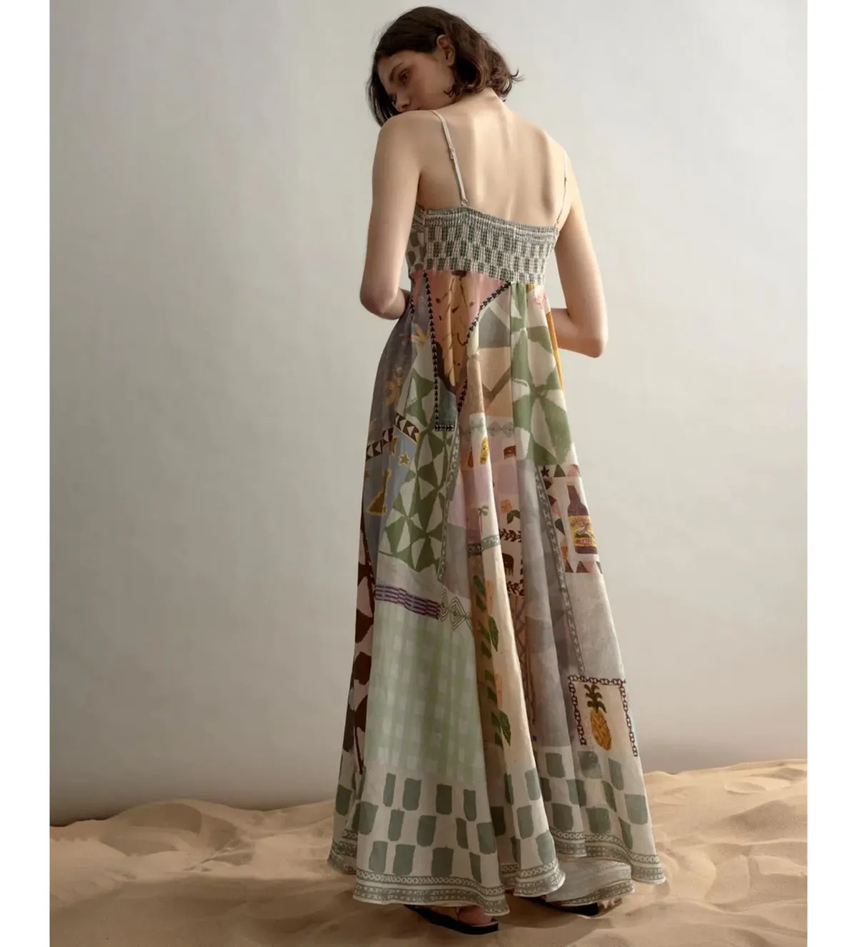 Alemais Emma Gale Maxi Sundress Multi Print Size AU 12 - Image 3