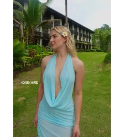 Natalie Rolt Anastasia Mini Dress in Baby Blue Size 1 / AU 8 for rent on The Volte - image 8