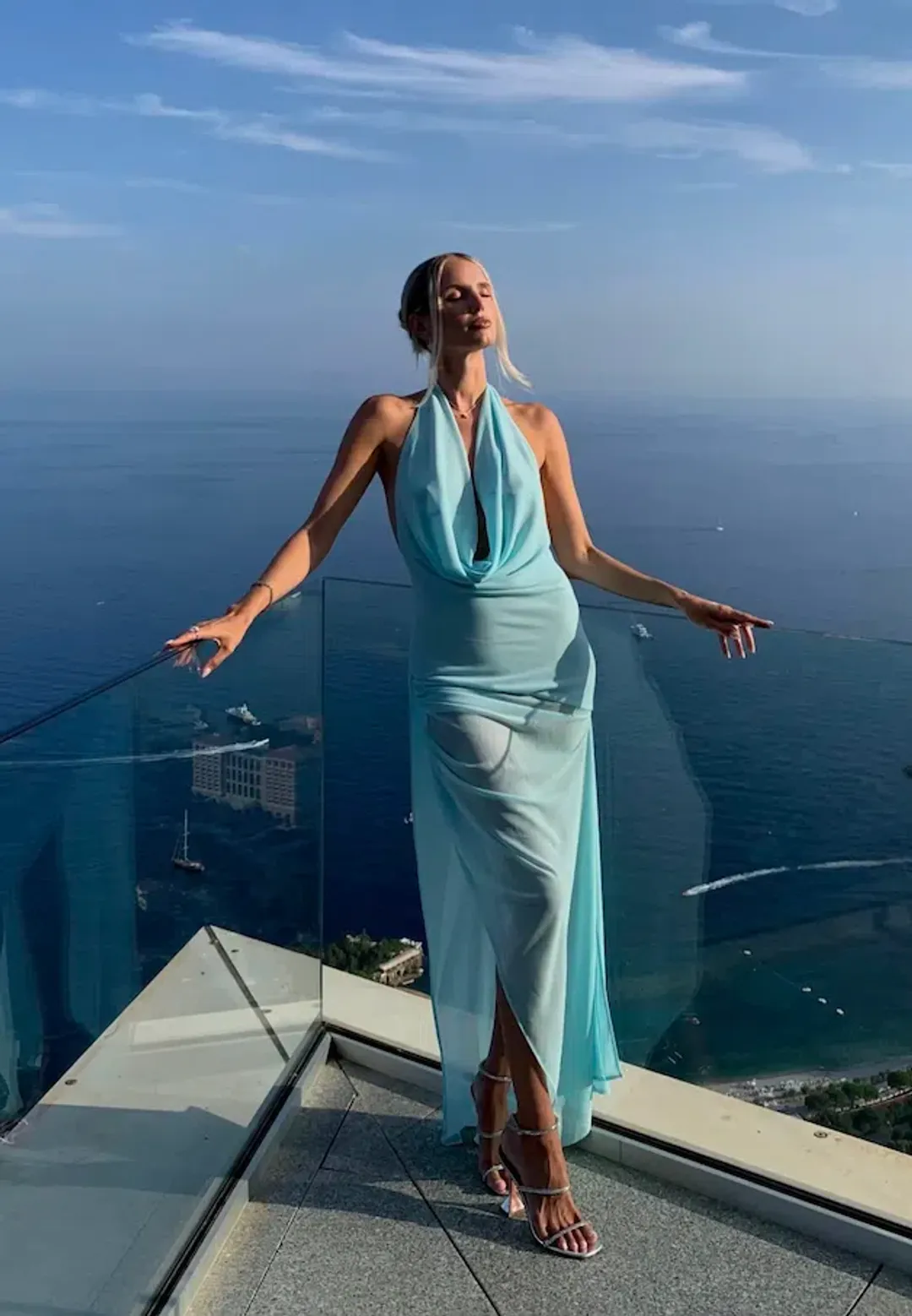 Natalie Rolt Anastasia Mini Dress in Baby Blue Size 1 / AU 8 for rent on The Volte - main image