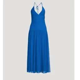 Shona Joy Leilani Halter Tie Midi Dress in Pacific Dress Blue Size 14 for rent on The Volte - image 3