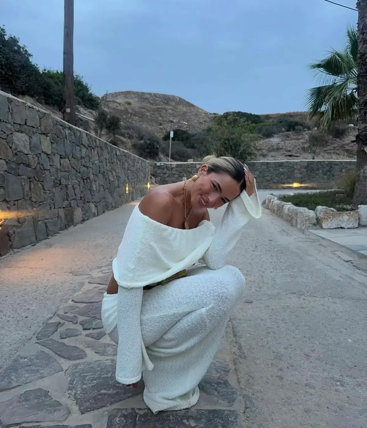 Wanderdoll Yasmin Boucle Knit Coord Cream Size XS / AU 6 - Image 3