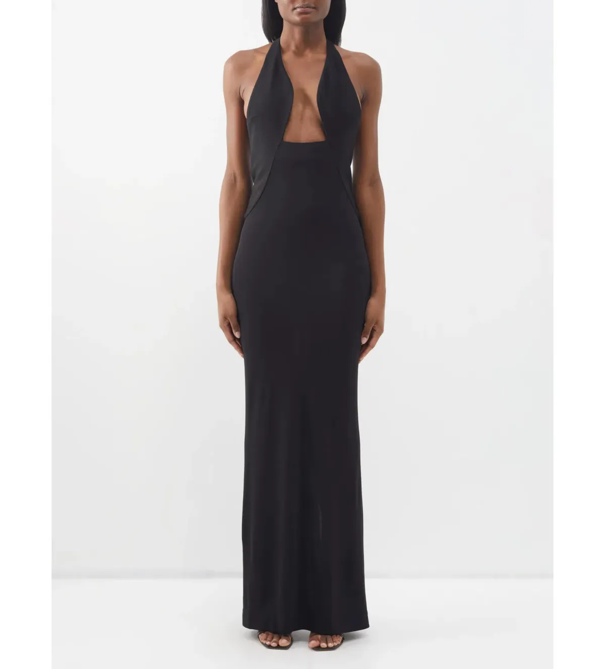 Christopher Esber Tailored Slope Halter Dress Black Size AU 6 - Image 3