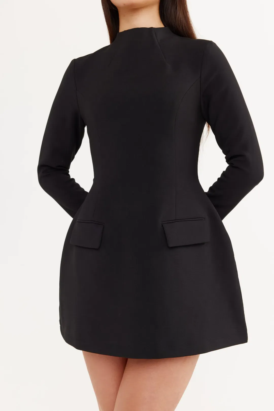 Odd Muse The Ultimate Muse Split Sleeve Mini Dress Black S/Au 8 for rent on The Volte - main image