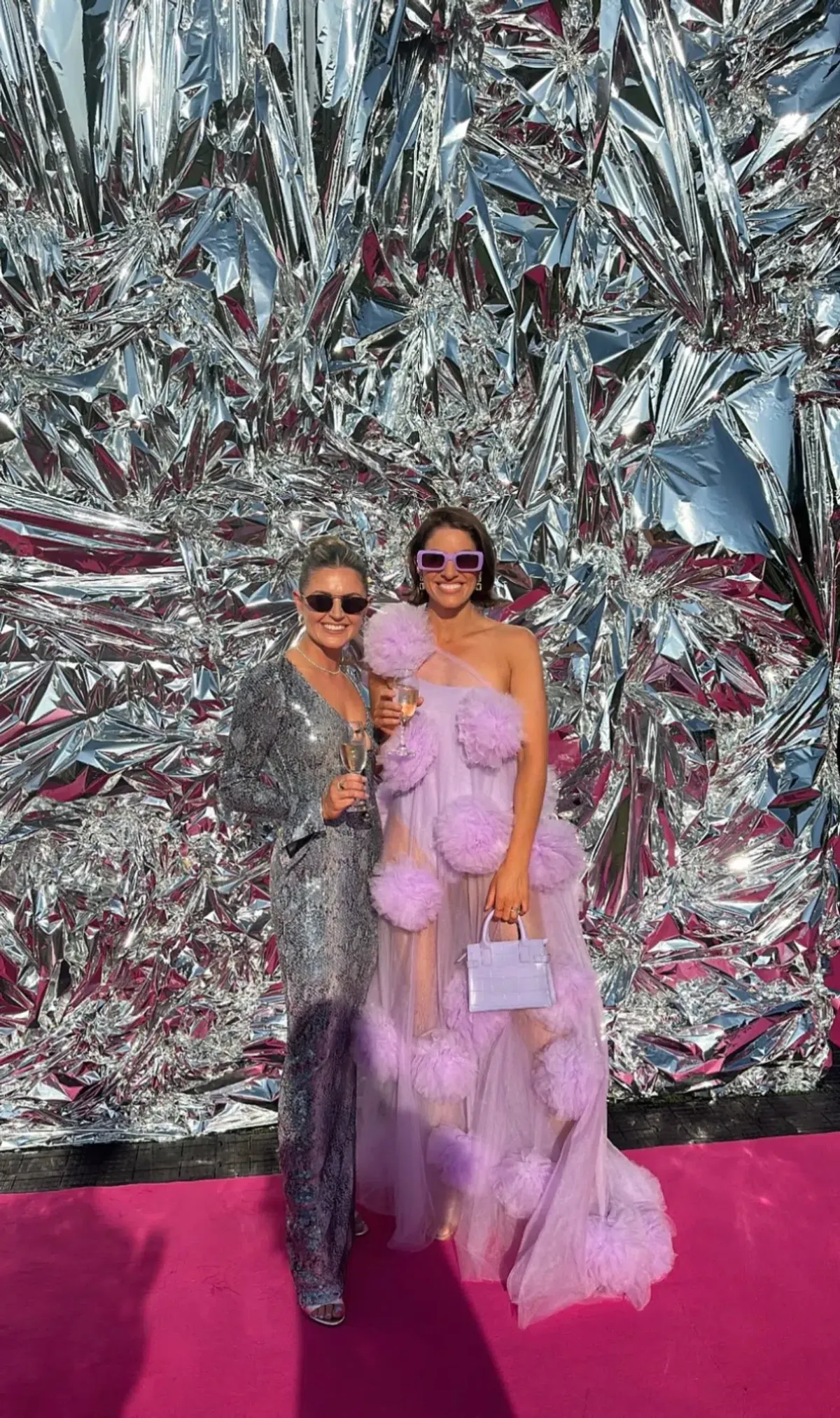 Custom Pom Pom Dress Purple Size 8 - Image 6