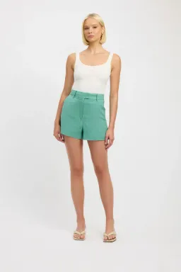 Kookai Palm Vest Top Size 10 and Short Size 8 Set in Four Leaf Clover Green for rent on The Volte - image 4