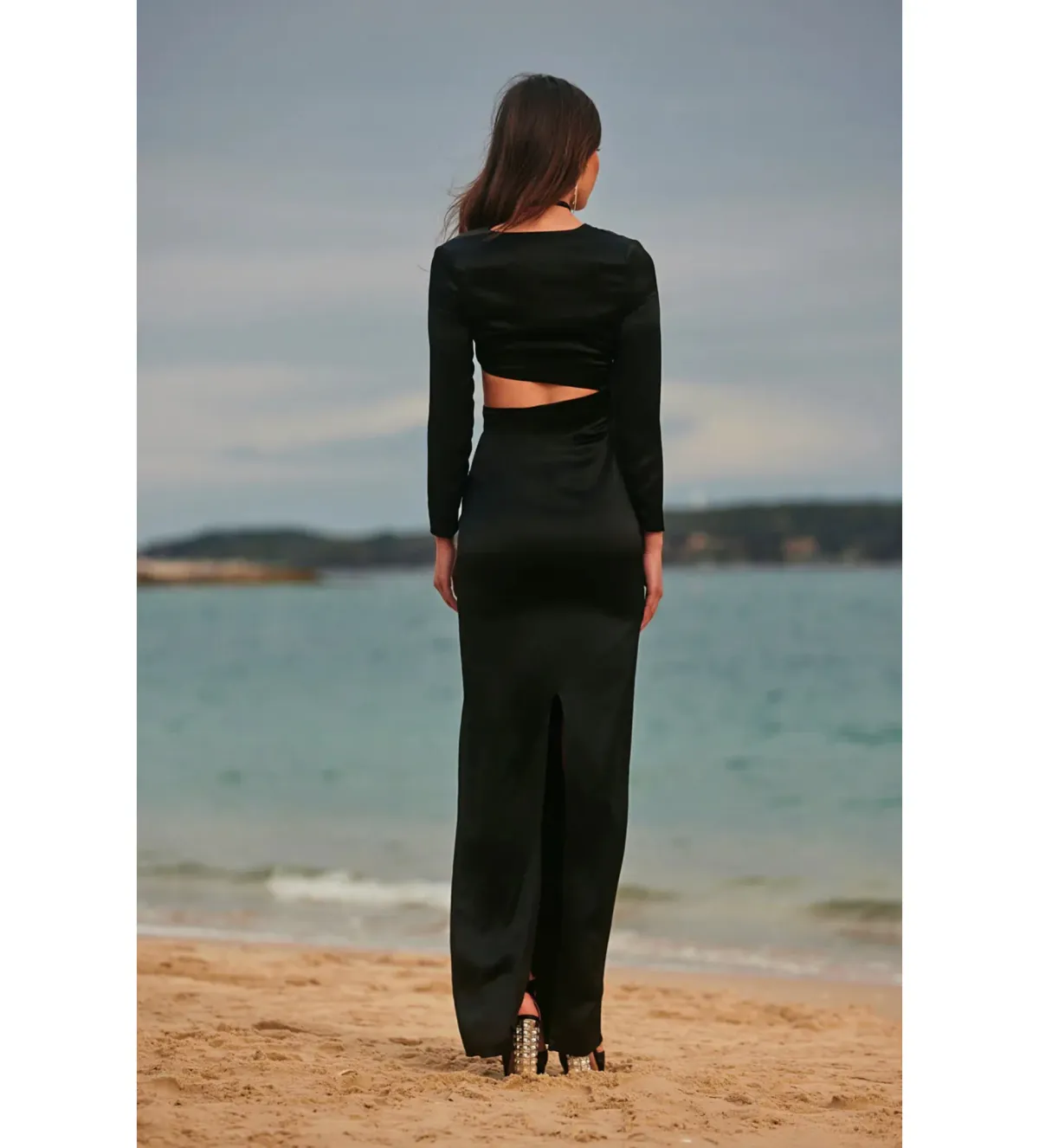 Sonya Moda Ruba Cutout Maxi Dress Black Size AU 12 - Image 2