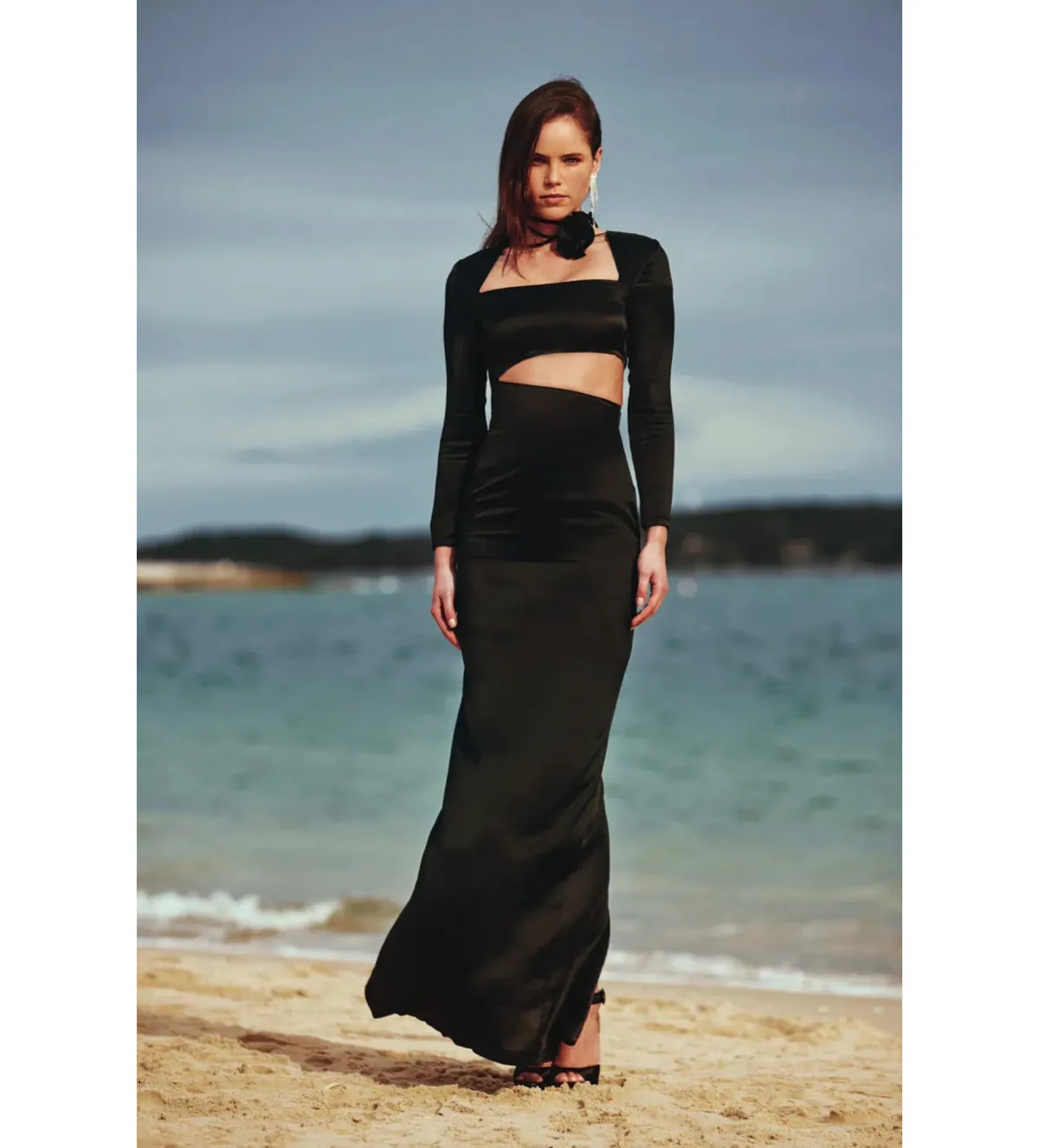 Sonya Moda Ruba Cutout Maxi Dress Black Size AU 12 - Image 1
