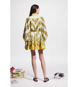 Alemais Gisela Mini Dress Yellow Floral Size AU 16 for rent on The Volte - image 5