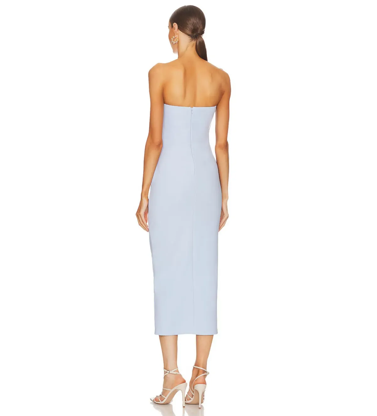 Bec & Bridge Karina Strapless Midi Dress in Powder Blue Size 6 - Image 3