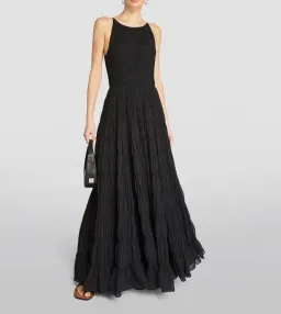 Aje Rosewood Chiffon Tiered Gown Black Size 10 for rent on The Volte - image 2