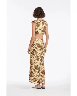 Sir The Label Rei Knot Print Dress in Citrus Lilium Size AU 10 for rent on The Volte - image 3