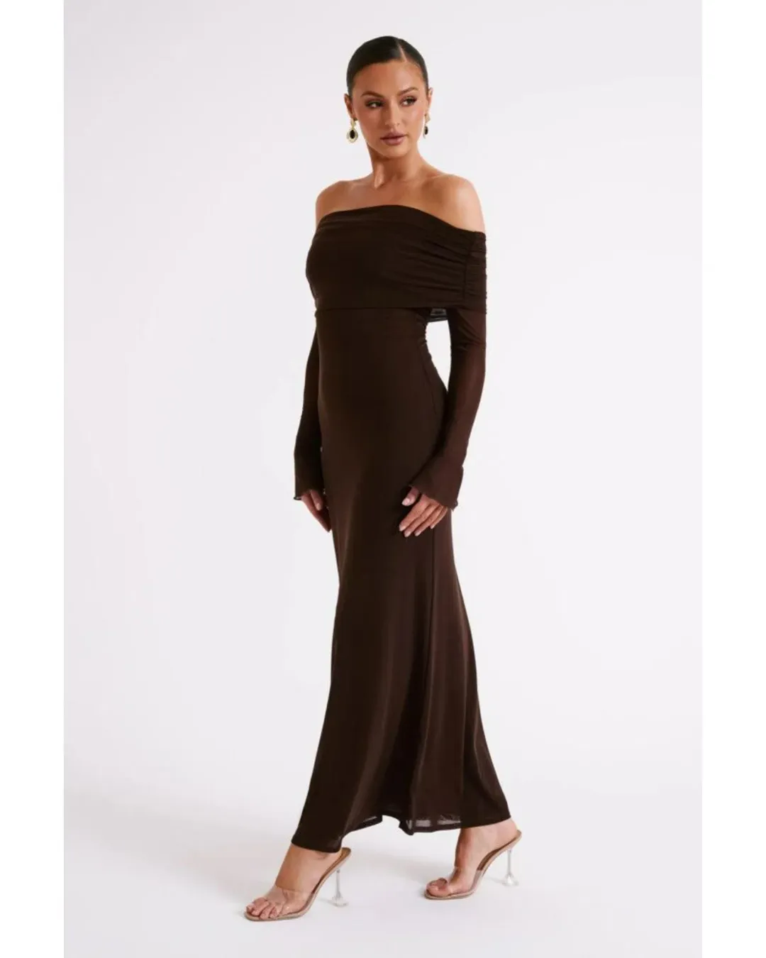 Meshki Josie Maxi Dress Brown Size S / AU 8 for rent on The Volte - main image