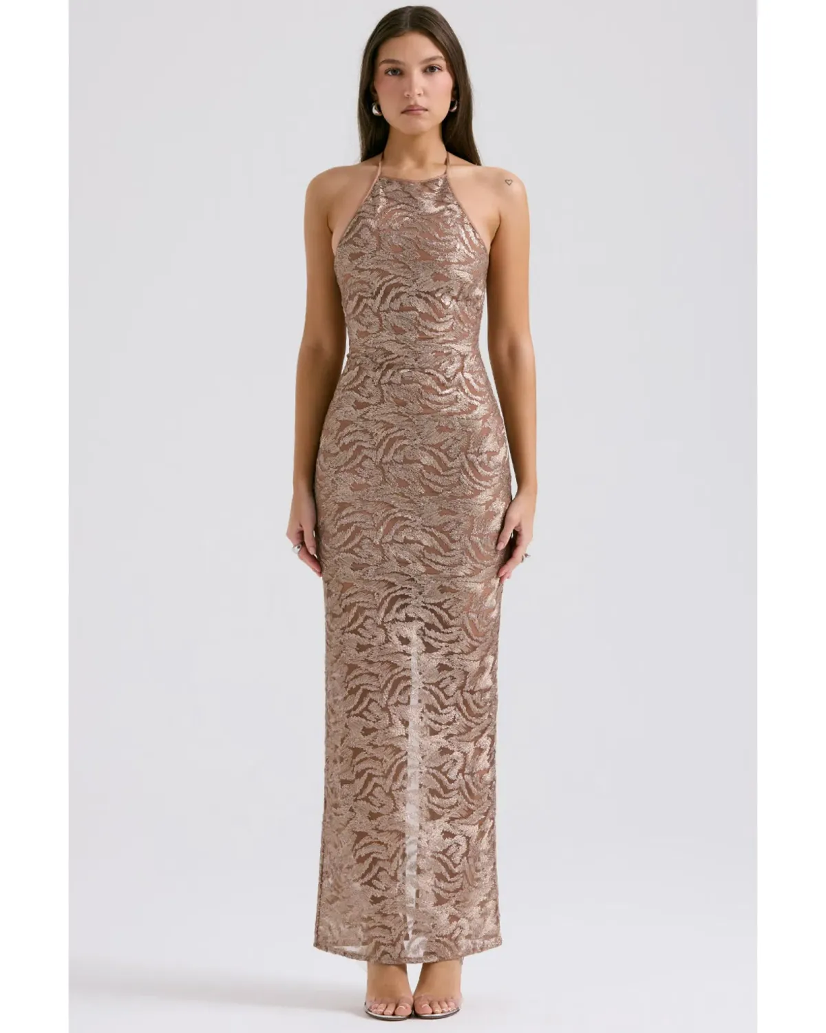 House of CB Giada Dress Rose Gold Size XS / AU 6 for rent on The Volte - main image