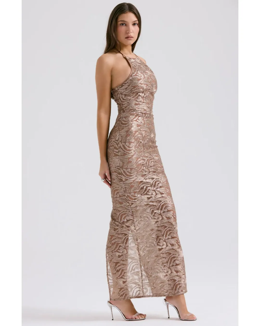 House of CB Giada Dress Rose Gold Size S / AU 8 for rent on The Volte - main image