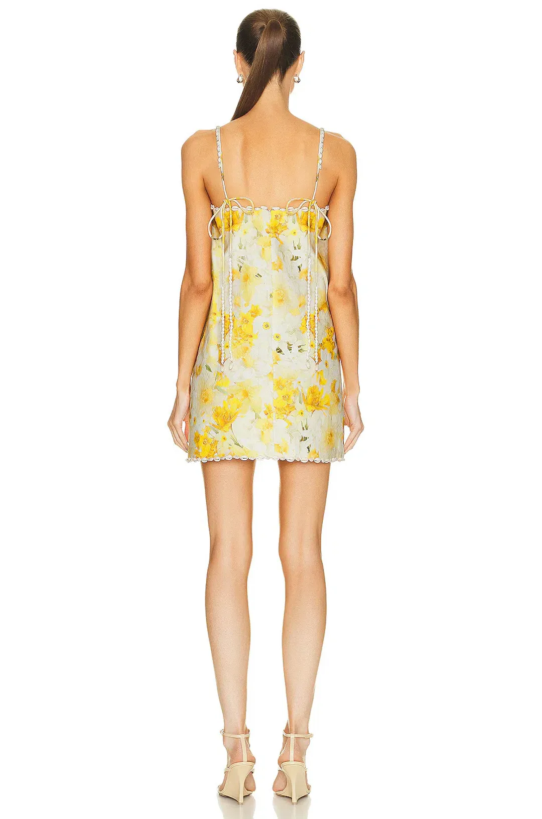 Zimmermann Wonderland Shell Shift Mini Dress Daffodil Floral Print Size 1 / AU 10 for rent on The Volte - main image