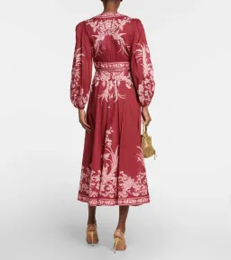 Zimmermann Tiggy Wrap Midi Dress Rhubarb Bird Size 3 / AU 14 for rent on The Volte - image 2