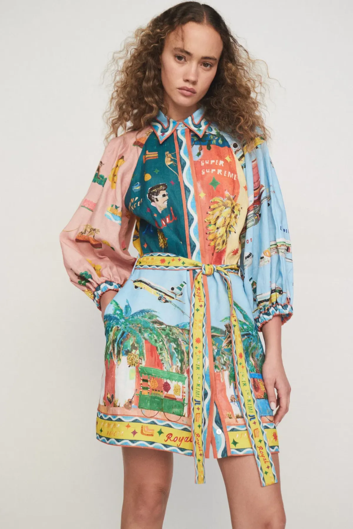 Alemais All Aboard Mini Dress Multi Size 6 - Image 2