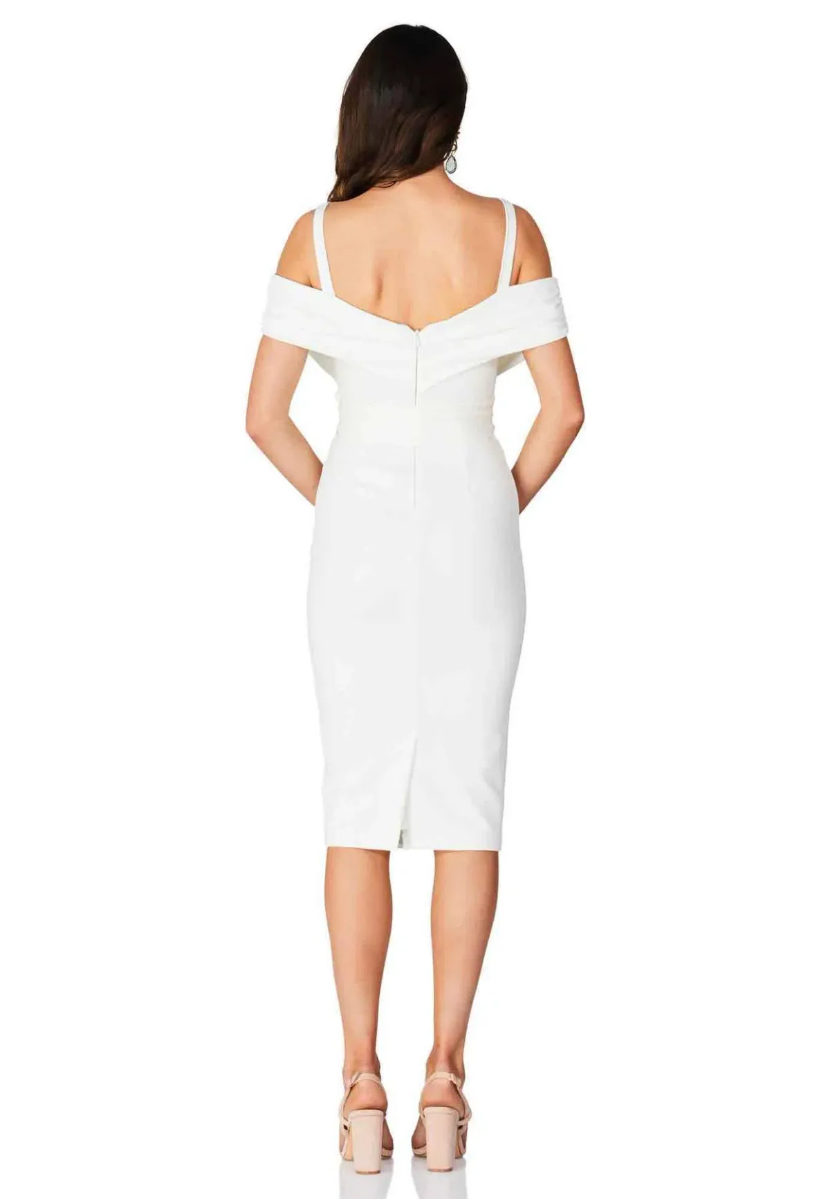 Pasduchas Zenith Midi Dress Ivory Size 10 - Image 3
