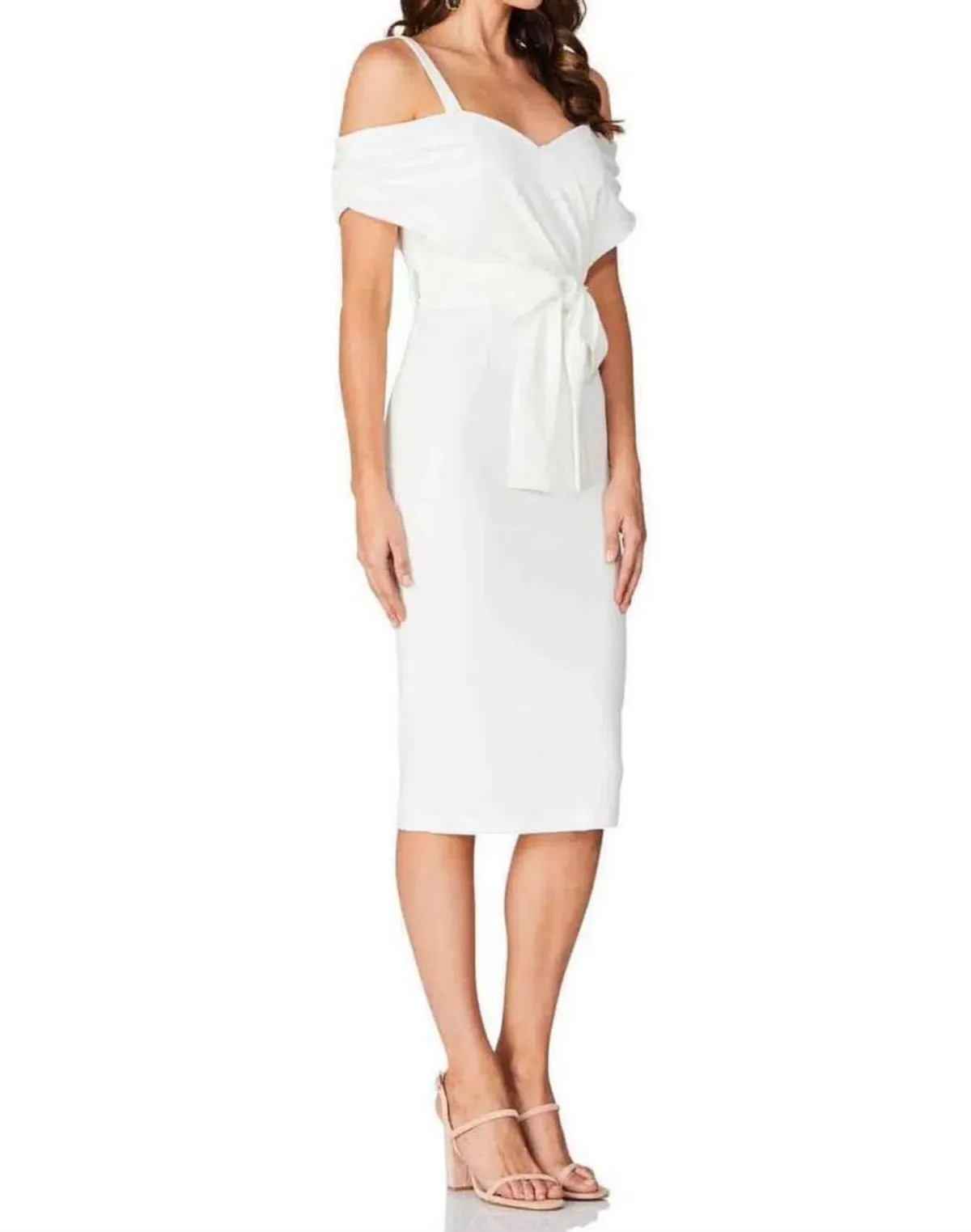 Pasduchas Zenith Midi Dress Ivory Size 10 - Image 2
