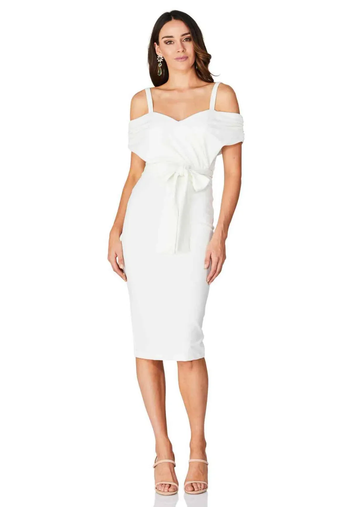 Pasduchas Zenith Midi Dress Ivory Size 10 - Image 1